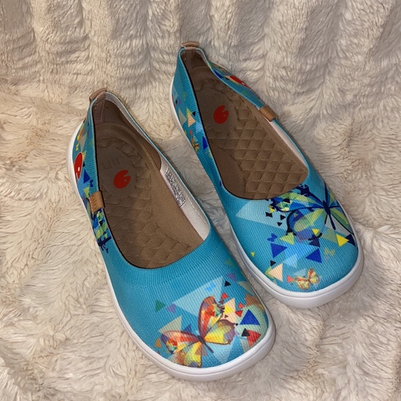 Like new UIN Ballet Flats Slip On Casual Shoes (Cubic Butterflies) - Picture 12 of 16